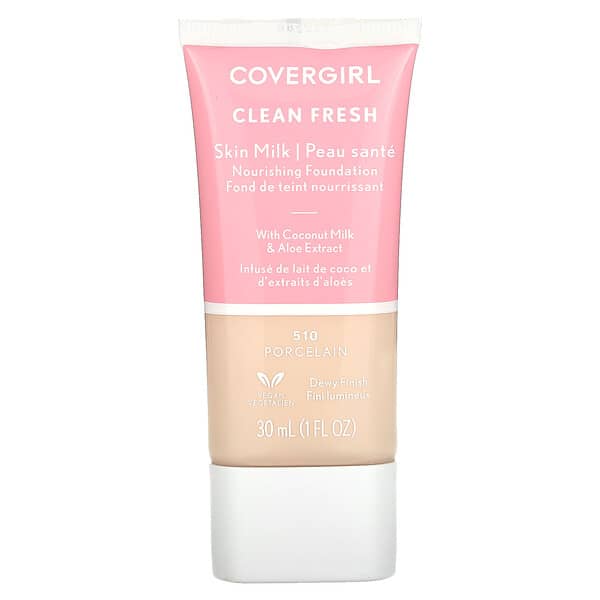Covergirl, Clean Fresh, Skin Milk Nourishing Foundation, 510 Porcelain, 1 fl oz (30 ml)