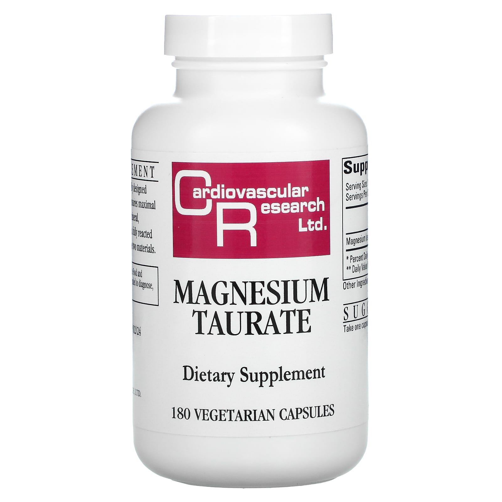 Cardiovascular Research Ltd Magnesium Taurate Magnesiumtaurat 180 