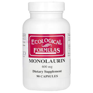 Ecological Formulas, монолаурин, 600 мг, 90 капсул