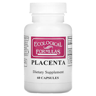 Ecological Formulas, Placenta (Liofilizada), 60 Cápsulas
