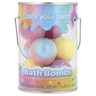 Crayola, 沐浴炸彈，葡萄醬，鐳射檸檬，棉花糖和泡泡糖香味，8 個沐浴炸彈，11.29 盎司（320 克）