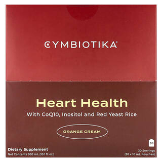 Cymbiotika, Heart Health, портокалов крем, 30 сашета, 10 ml (0,3 fl oz) всяка