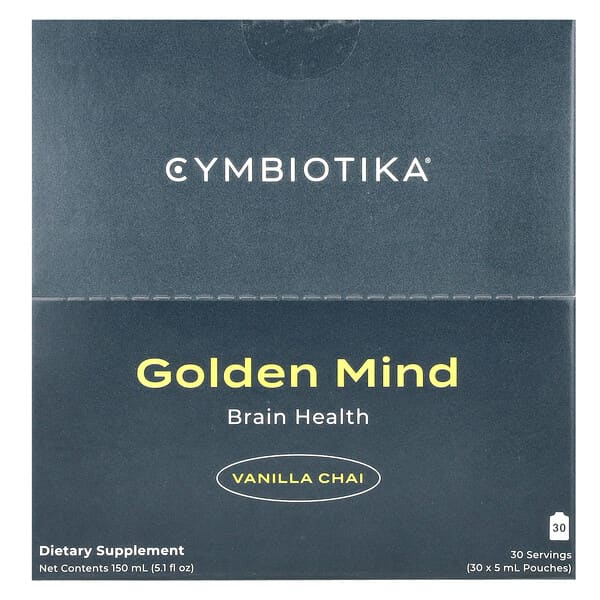 Golden Mind, Brain Health, Vanilla Chai, 30 Pouches, 5 ml Each