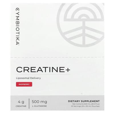 Cymbiotika, Creatine+, Raspberry, 20 Sachets, 30 ml Each