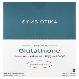 Cymbiotika, ліпосомальний глутатіон із цитрусовими ягодами, 25 пакетиків по 5 мл
