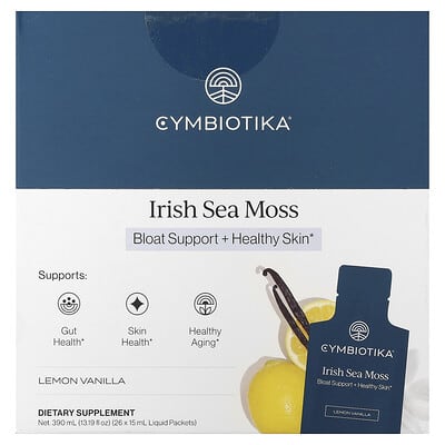 Cymbiotika, Wrinkled Carrageen, Lemongrass, 26 Bags, 0.5 fl oz (15 ml) Each