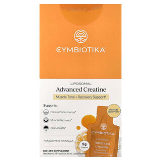 Cymbiotika, Kreatin Lanjutan Liposomal, Vanila Tangerine, 12 Kemasan Cair, Masing-Masing 30 ml (1 ons cairan)