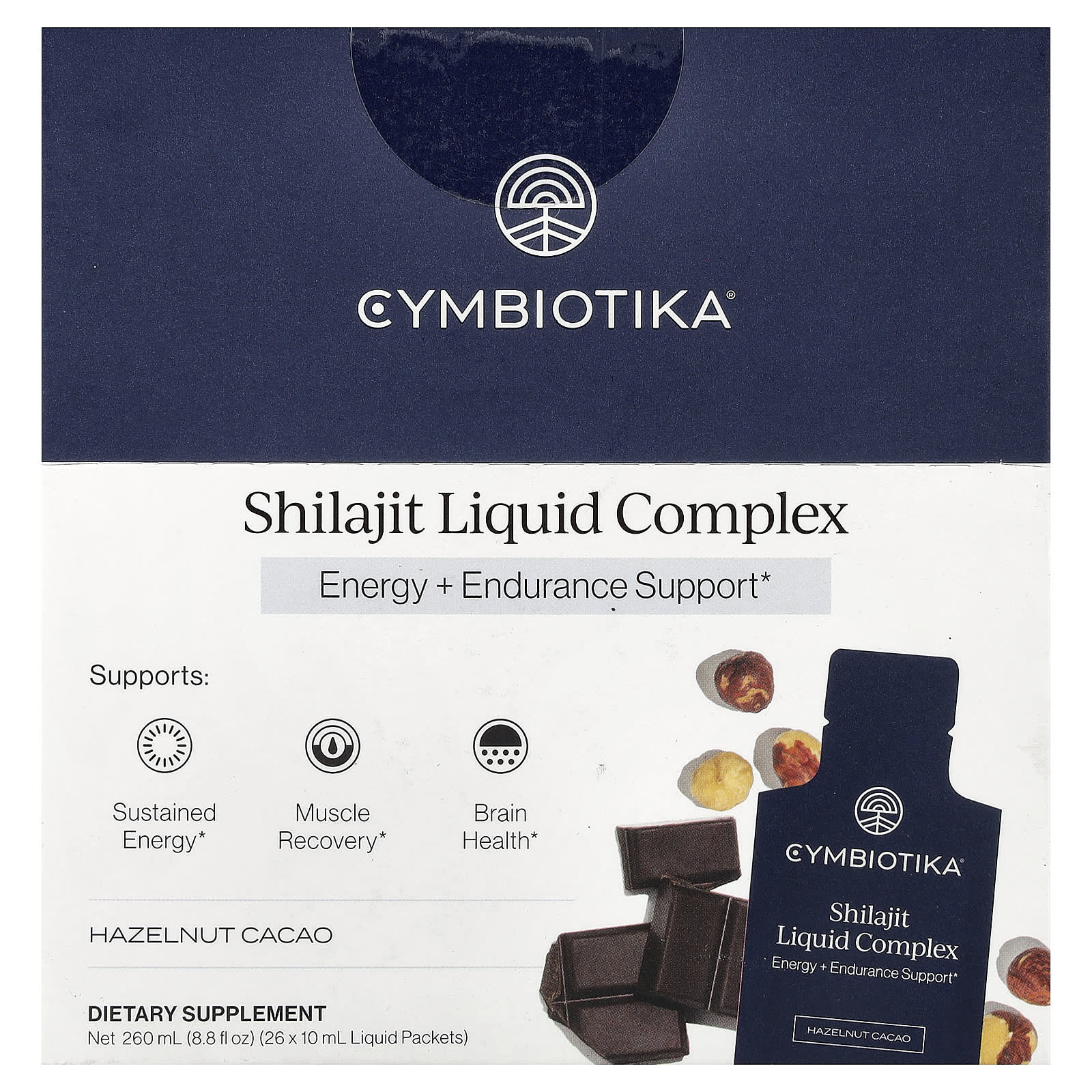 Shilajit Liquid Complex, Hazelnut Cacao, 26 Liquid Packets, 0.3 fl oz (10  ml) Each