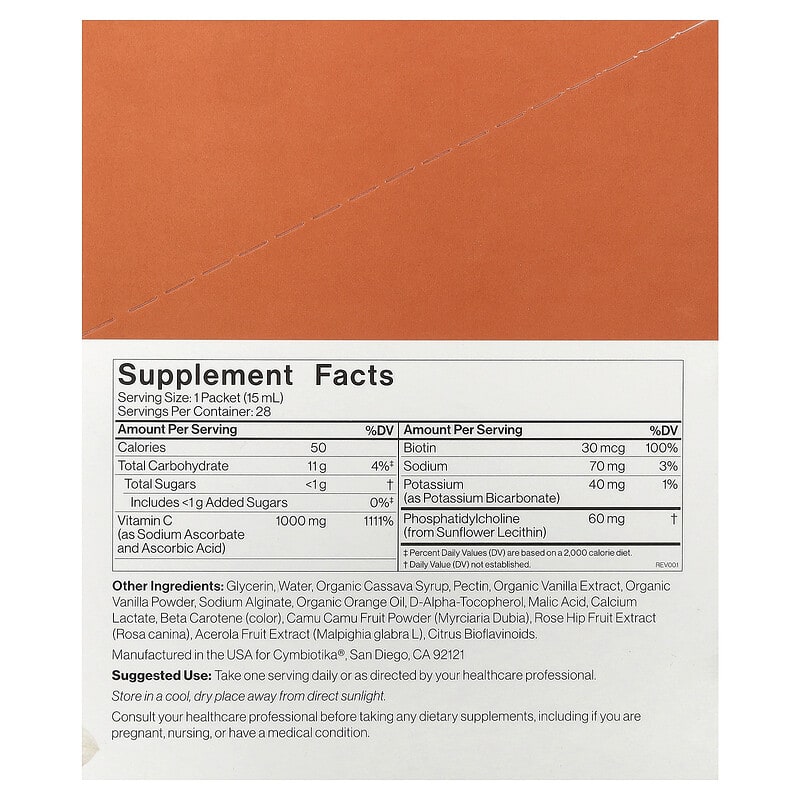 lipo-c ingredients Liposomal Vitamin C, Lemonade, 40 Packets, 0.046 oz (1.3 g) Each Vitamin C 24-Hour Liposomal Hydrogel