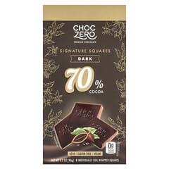 シグネチャースクエア、ダークチョコレート、カカオ70％、8枚、90g