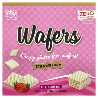 ChocZero, Wafers, Strawberry, 16 Cookies, 8 oz (224 g)