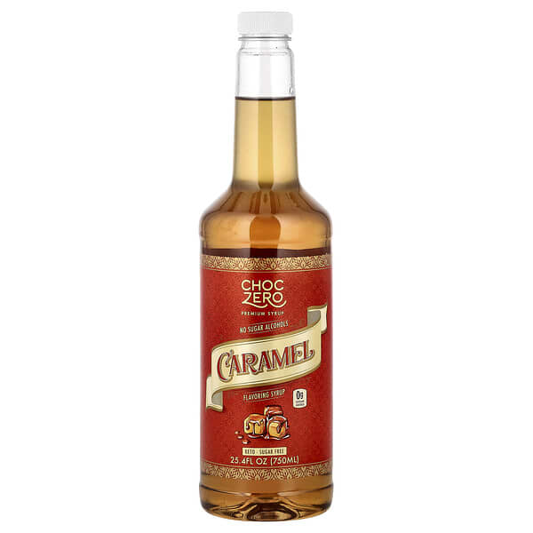 ChocZero, 프리미엄 시럽, 캐러멜, 무설탕, 750ml(25.4fl oz)