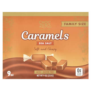 ChocZero, Caramelos con sal marina, Tamaño familiar, 255 g (9 oz)