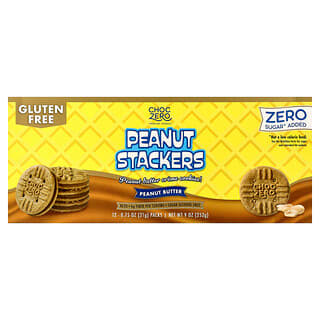 ChocZero, Peanut Stackers, Peanut Butter, 12 Packs, 21 g (0.75 oz) Each