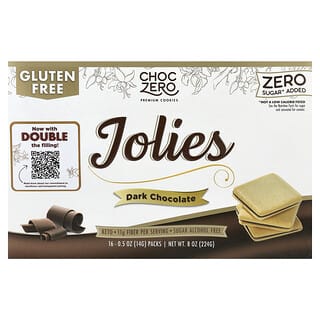 ChocZero, Premium Cookies, Jolis, dunkle Schokolade, 16 Päckchen, je 14 g (0,5 oz.).