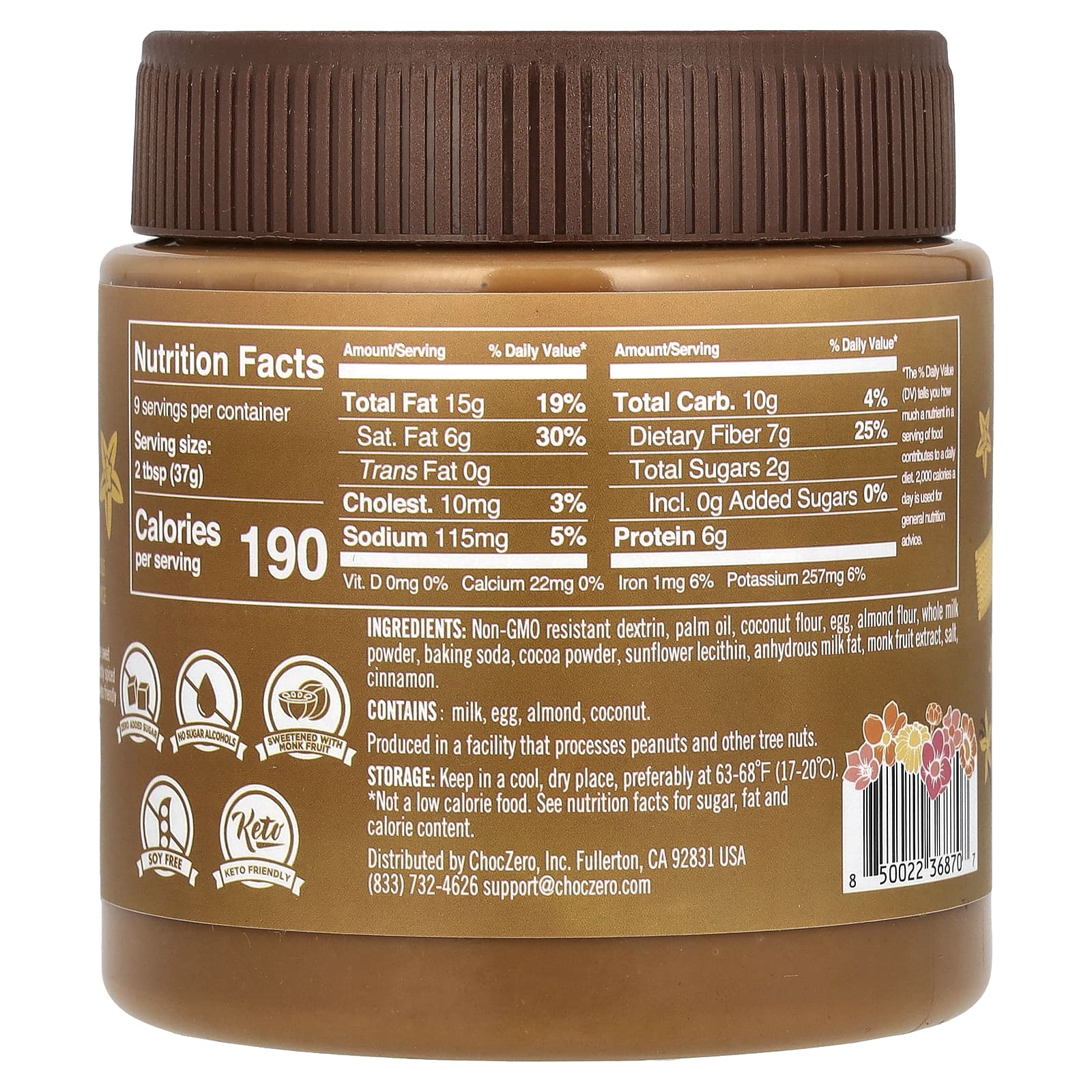 ChocZero, Keto Cookie Spread, Speculoos, 12 oz (340 g)