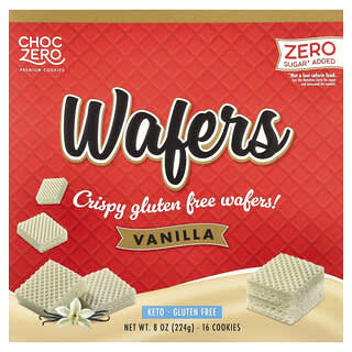 ChocZero, Wafers, Vanilla, 16 Cookies, 8 oz (224 g)