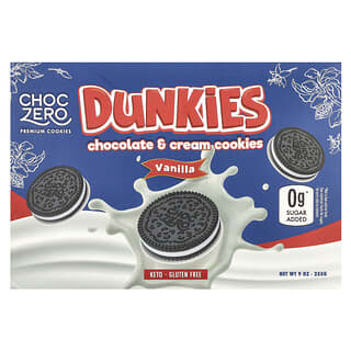 ChocZero, Dunkies, Galletas de chocolate y crema, Vainilla, 255 g (9 oz)