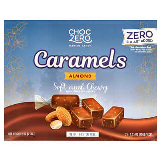 ChocZero, Конфеты премиального качества, карамель, миндаль, 255 г (9 унций)