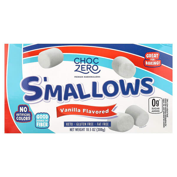 ChocZero (초크제로), S'Mlows, 바닐라, 300g(10.5oz)