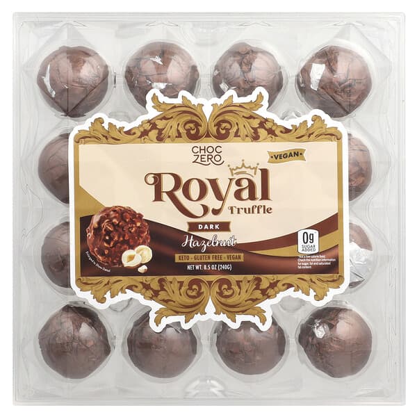 ChocZero, Royal Truffle, Dark, Hazelnut, 8.5 oz (240 g)