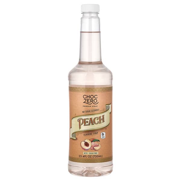 ChocZero, Sirop premium, Pêche, Sans sucre, 750 ml