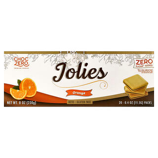 ChocZero, Galletas prémiums, Jolie, Naranja, 20 paquetes, (11,5 g (0,4 oz) cada uno