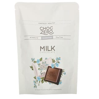 ChocZero, 牛奶巧克力塊，無糖，10 塊，3.5 盎司