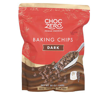 ChocZero, Baking Chips, Schokoladenstückchen zum Backen, dunkel, 560 g (20 oz.)