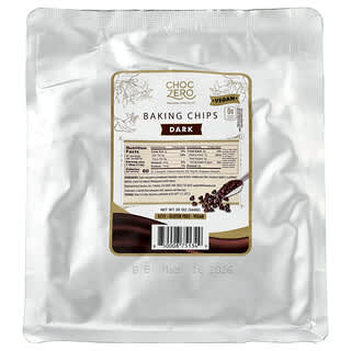 ChocZero, Baking Chips, Dark, 20 oz (560 g)