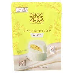ChocZero, White Chocolate Peanut Butter Cups, 6 Wrapped Cups, 3 oz (85 g)