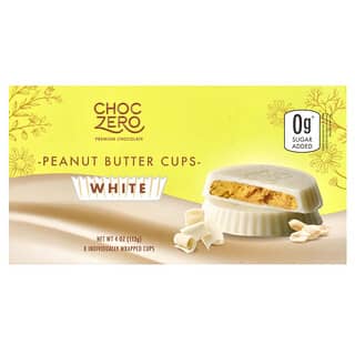 ChocZero, White Chocolate Peanut Butter Cups, 8 Individually Wrapped Cups, 4 oz (113 g)