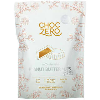 ChocZero, Copos de Manteiga de Amendoim de Chocolate Branco, 3 oz