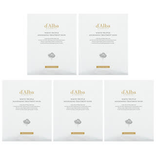 d'Alba, White Truffle Nourishing Treatment Beauty Mask, 5 Sheet Masks, 0.84 fl oz (25 ml) Each