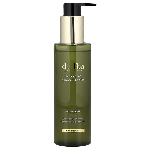 d'Alba, 밸런싱 비건 클렌저, 마일드 클린, 200ml(6.76fl oz)