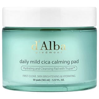 d'Alba, Daily Mild Cica Calming Pad, 50 Pads, 5.57 fl oz (165 ml)