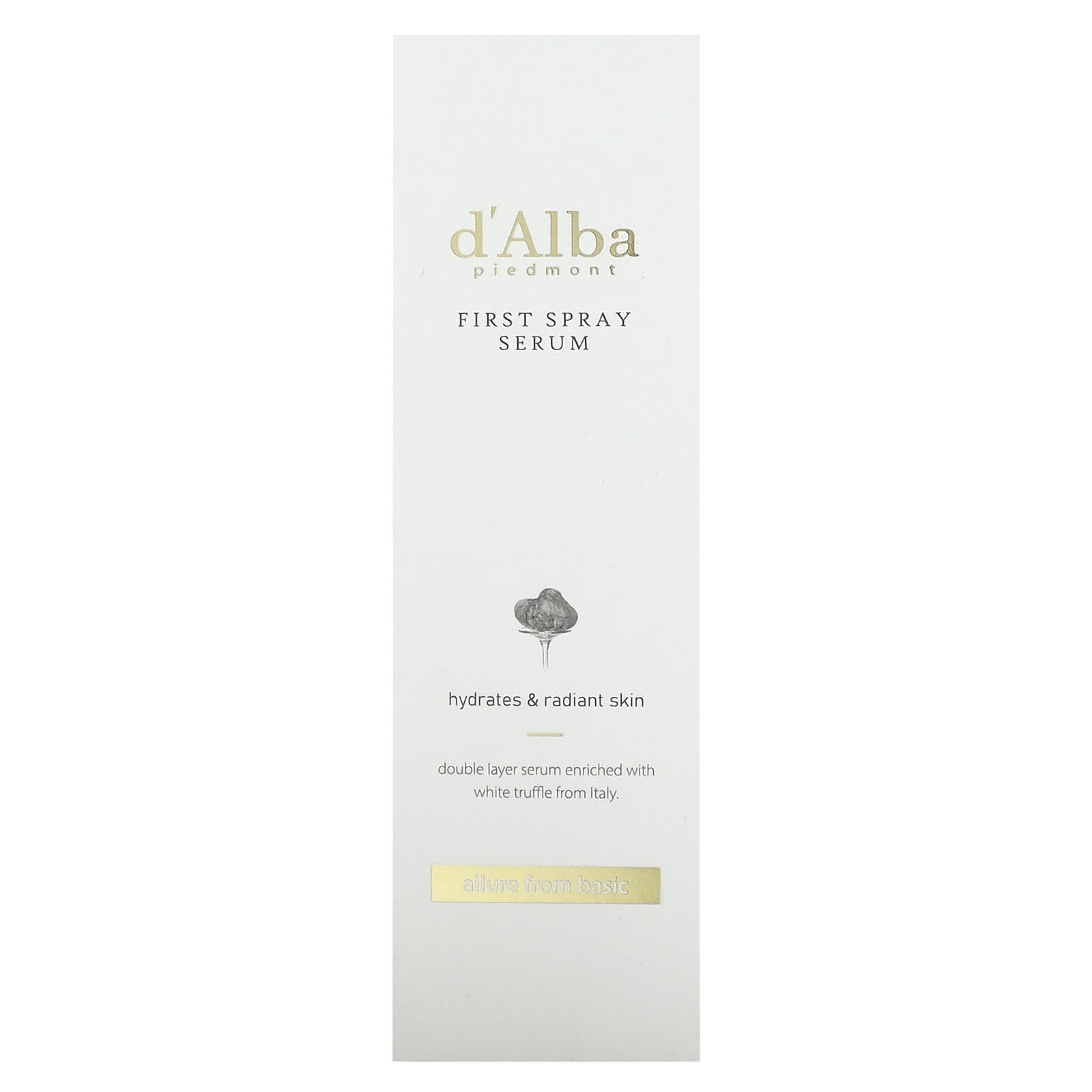 d'Alba‏, ספריי סרום ראשון, 100 מ"ל (3.38 אונקיות נוזל)