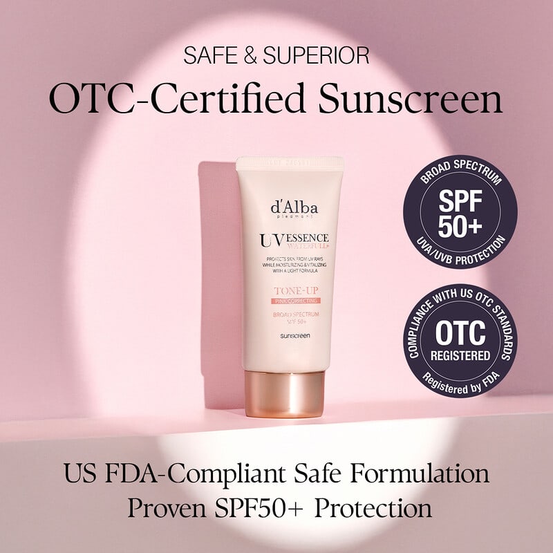 UVエッセンス ウォータフル＋日焼け止め、Tone-Up Pink Correcting