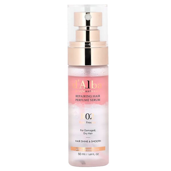 d'Alba, 프로페셔널, 리페어링 헤어 향수 세럼, R02 로즈 프리지어, 50ml(1.69fl oz)