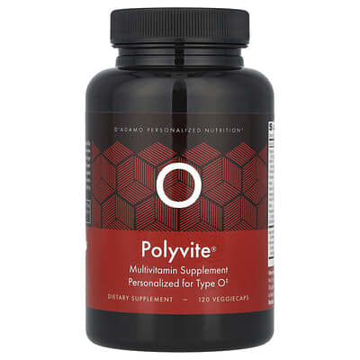 D'adamo, Polyvite® O, Multivitamin Supplement, 120 Vegetarian Capsules