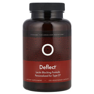 D'adamo, Deflect®，凝集素阻斷劑，適用於 O 型，120 粒素食膠囊