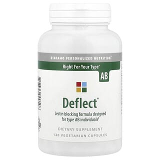 D'adamo, Deflex® Ab, Formule de blocage de la lectine, 120 capsules végétariennes