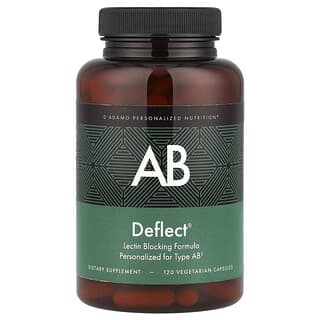 D'adamo, Deflect® AB, Lectin Blocking Formula, 120 Vegetarian Capsules