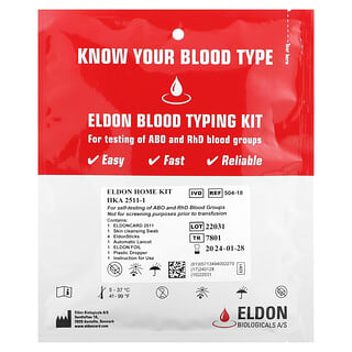 D'adamo, Eldon, Набор для определения типа крови, 1 набор для самостоятельного тестирования