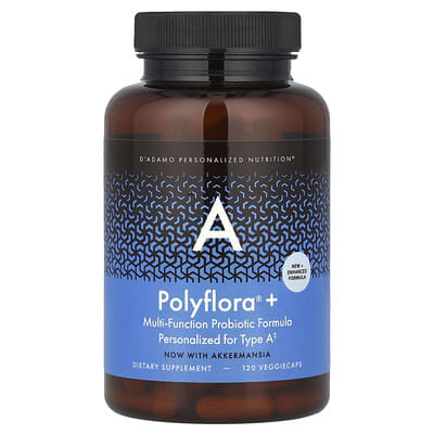 D'adamo, Polyflora® + A, Multi-Purpose Probiotic Formula, 120 Vegetarian Capsules