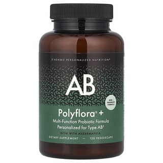 D'adamo, Polyflora®+ AB, Multi-Function Probiotic Formula , 120 VeggieCaps