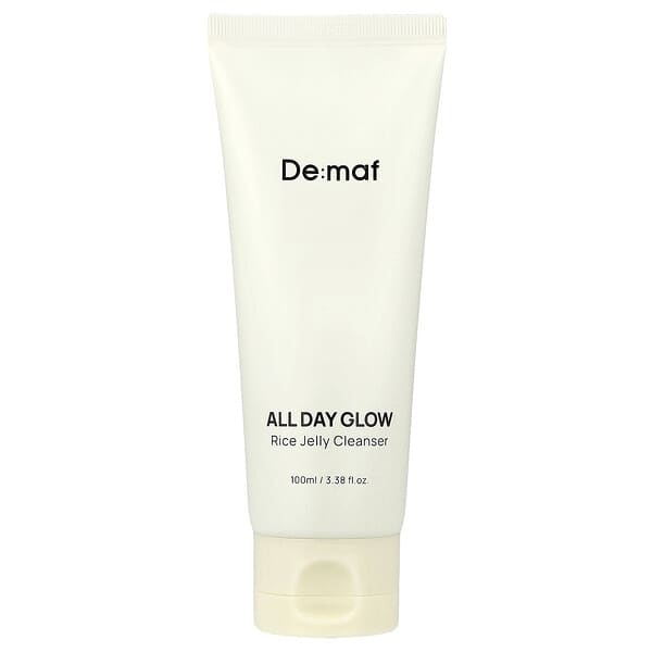 De:maf, 올데이 글로우, 라이스 젤리 클렌저, 100ml(3.38fl oz)
