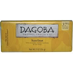 Dagoba Organic Chocolate, Milk Chocolate, Hazelnut, 2 oz (56 g) (Discontinued Item) 