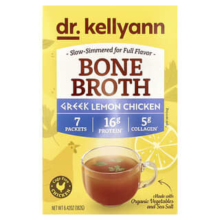 Dr. Kellyann, Bone Broth, Greek Lemon Chicken, 7 Packets, 0.92 oz (26 g) Each