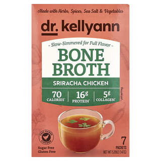 Dr. Kellyann, Bone Broth, Sriracha Chicken, 7 Packets, 0.74 oz (21 g) Each